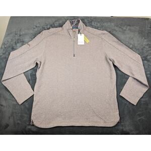 Robert Graham NEW Taupe Men’s Classic Fit Quarter Zip Sweater 2XL